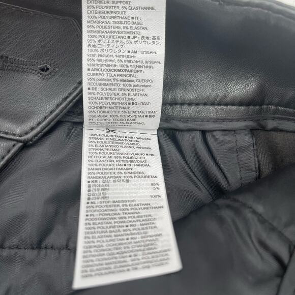 BANANA REPUBLIC Pants Size 4 Faux Leather Black Mob Wife Crop Cropped Pockets - Picture 10 of 10